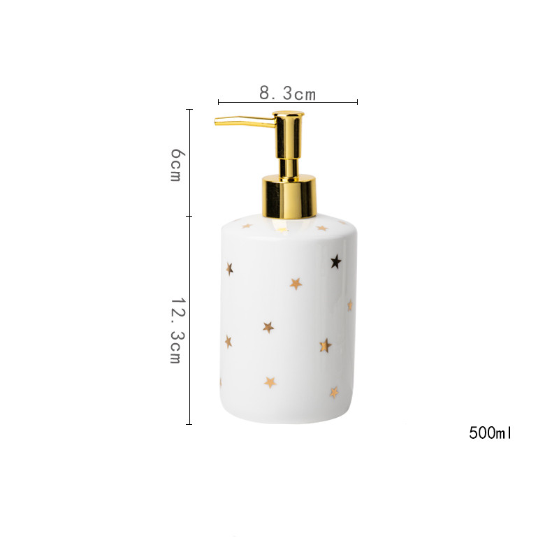 1pc Star Style Ceramic Home Hotel Bathroom Accessories Soap Soap Toothbrush Holder Mouth Cup Lotion Bottle Product: A