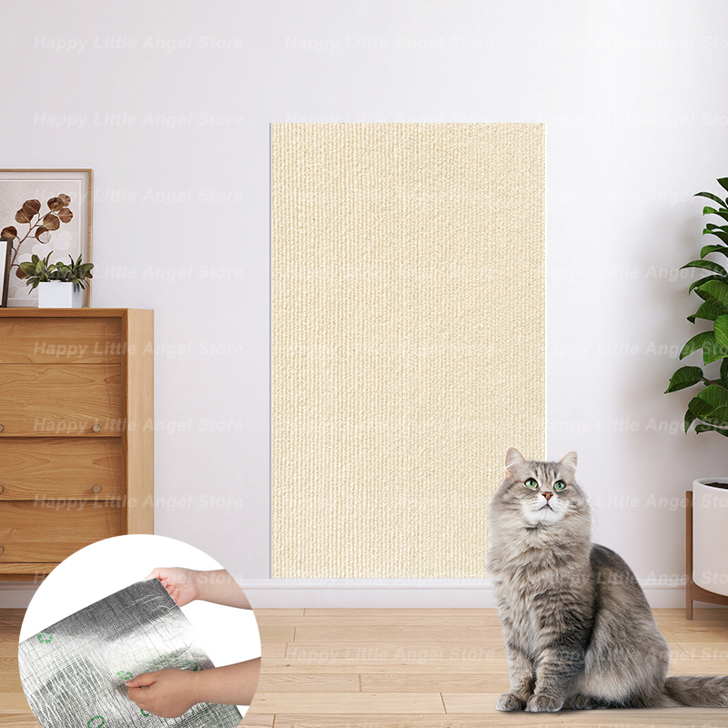 Katzen kratz schutz mit selbst klebendem Freiform schneiden Teppich matte Katzen kratz schutz Möbel Haustier Training Sofas chutz: 4XL / YELLOW