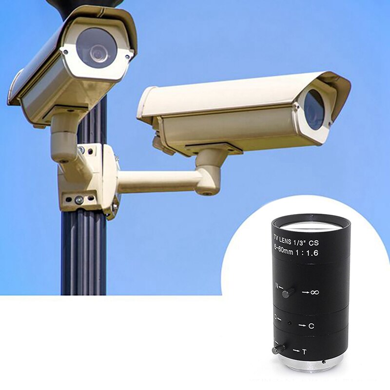 6-60Mm 1/3 Inch CS Camera Lens F1.6 Manual Zoom Industrial Lens For CCTV CCD Camera Manual Iris Lens Replacement