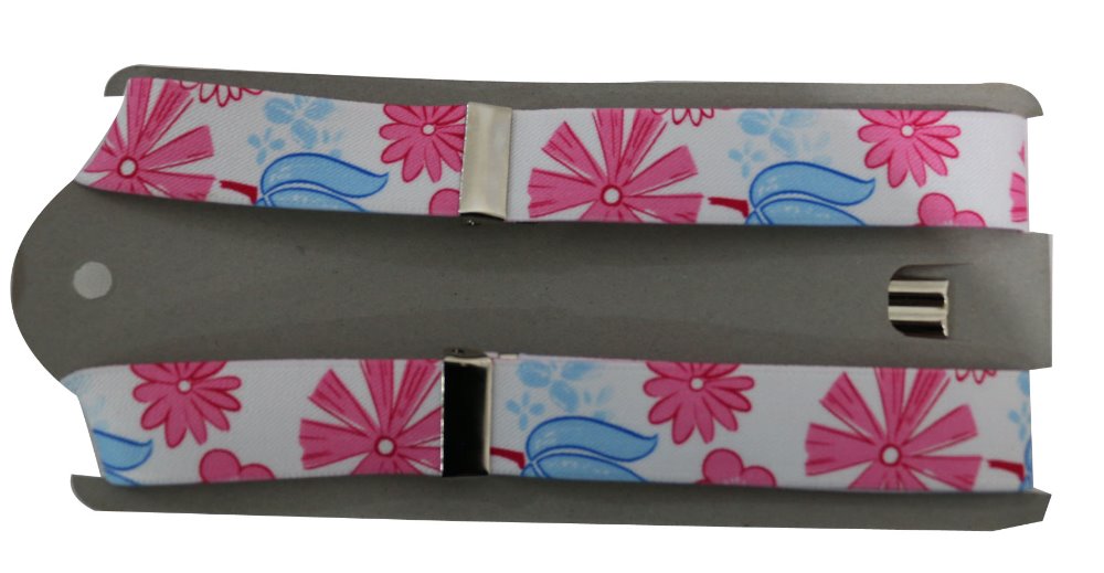 Kids Pink Floral Braces For Girls