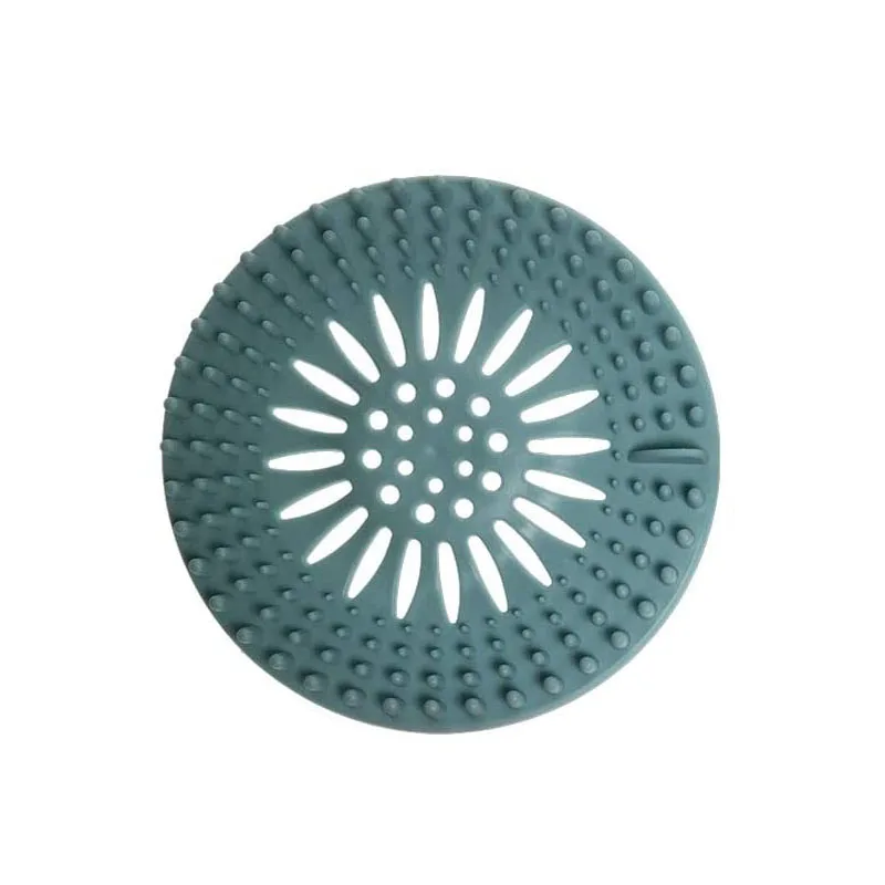 2 Stück runder Silikon-Abfluss-Haarfänger, Küchenspüle-Sieb, Badezimmer, Dusche, Bad, Stopper, Abflussabdeckung, Haarfalle für die Küche
