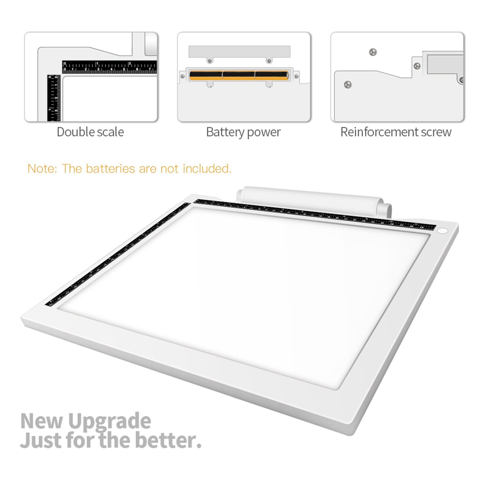 Portable A4 Tracing LED Light Pad Artcraft Copy Board Tracer 3 Levels Dimmable Brightness USB Powered Light Box for Drawing