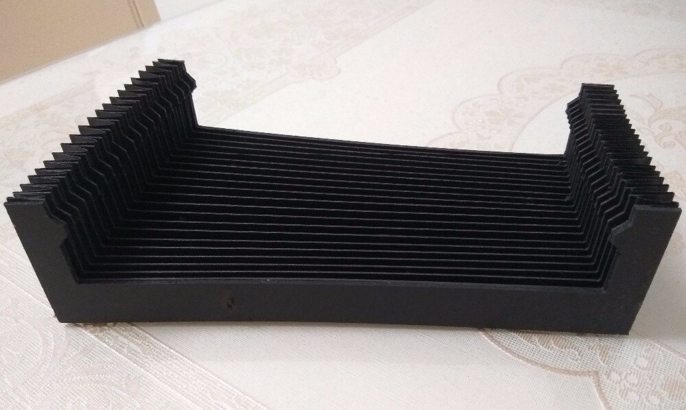 Chamfer accordion cnc machine bellows,Lmax350mm/width213mm/height55mm