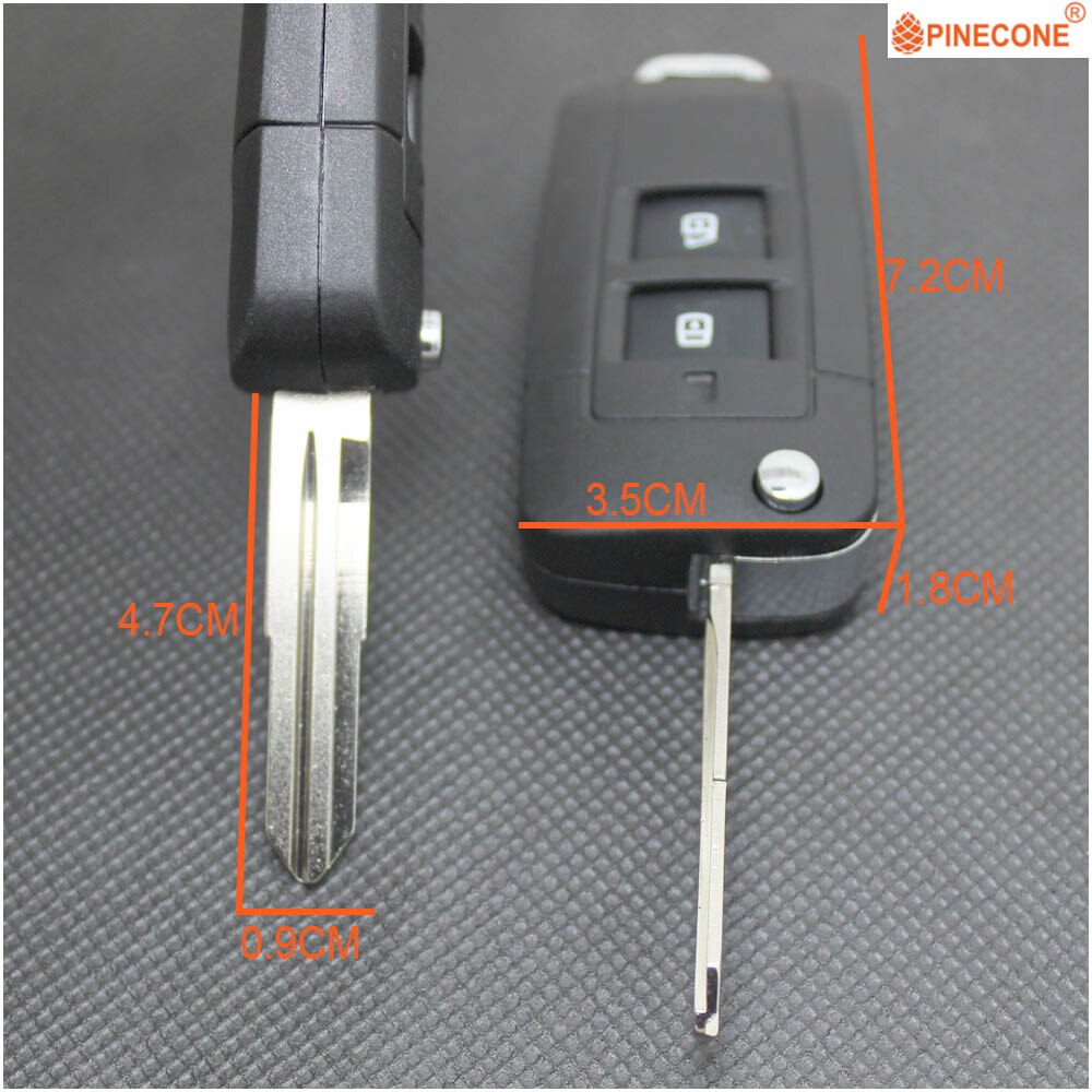 Dennenappel Key Case Voor Hyundai Tucson Sleutel 2 + 1 Knoppen Ongecensureerd Blade Gewijzigd Afstandsbediening Flip Folding Autosleutel Shell behuizing