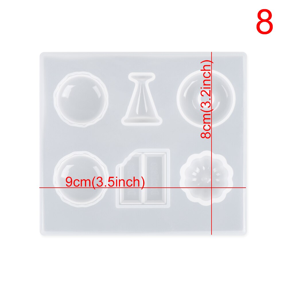 Resin Silicone Pendant Molds Dropping Glue Transparent Cube Triangle Craft DIY Earrings Necklace Mould Jewelry Making Tool: 8