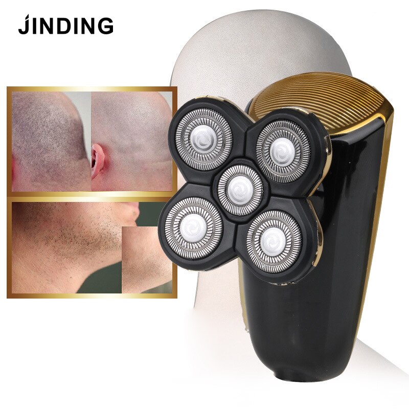 Jinding Five-blade Electric Shaver Full Body Wash Car Razor USB Waterproof Shaver Machine Electric Men Razors Beard Trimmer