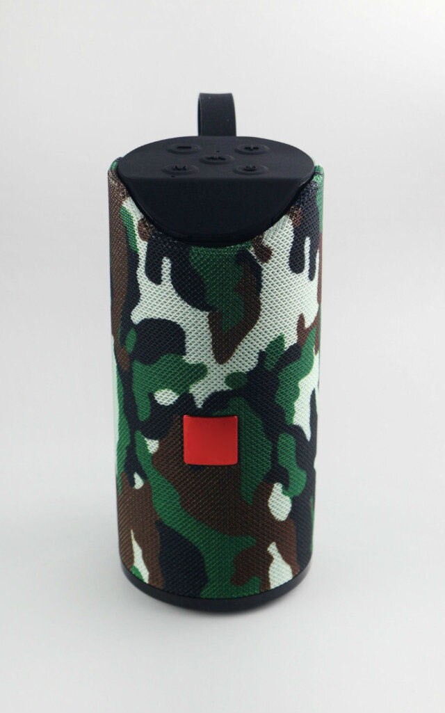 Bluetooth Speaker Portable Outdoor Loudspeaker Wireless Mini Column 3D 10W Stereo Music Surround Support FM TFCard Bass Box: Camouflage