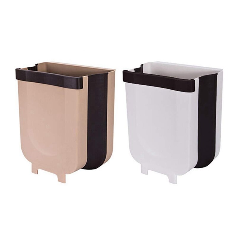 Draagbare Hangen Prullenbak Opvouwbare Mini Prullenbak Vuilnisbak Voor Opknoping Over Keuken Lade Kast Slaapkamer Badkamer