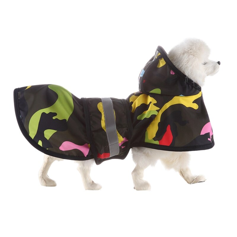 Dog Raincoat Puppy Soft Breathable Rain Coat with Hood Reflective Waterproof Dog Raincoat Clothes Pet Cat Small Dog Rainwear