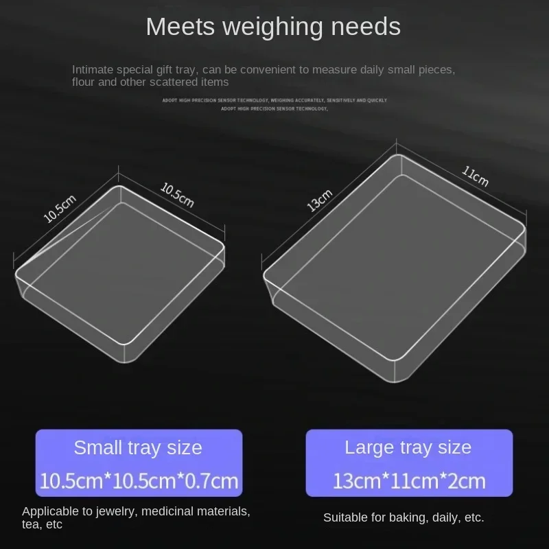Cyfrowa waga kuchenna 3000g/0.1g USB Akumulatorowa mini waga kieszonkowa do użytku domowego z 2 tacami Wagi do żywności Narzędzia