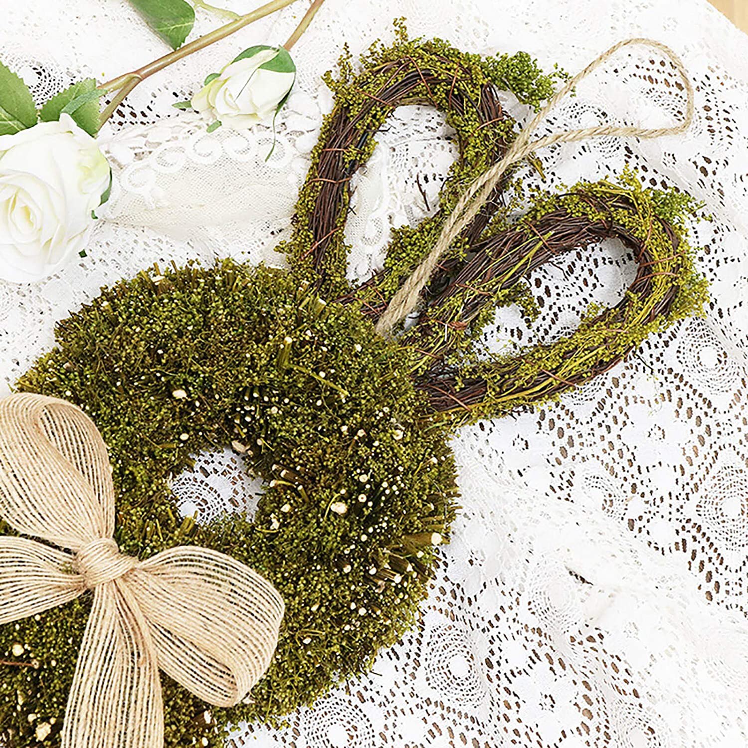 Easter Wreath Front Door Decoration Easter Bunny Summer Spring Hanging Welcome Door Garland for Home Garden Decor Ornaments