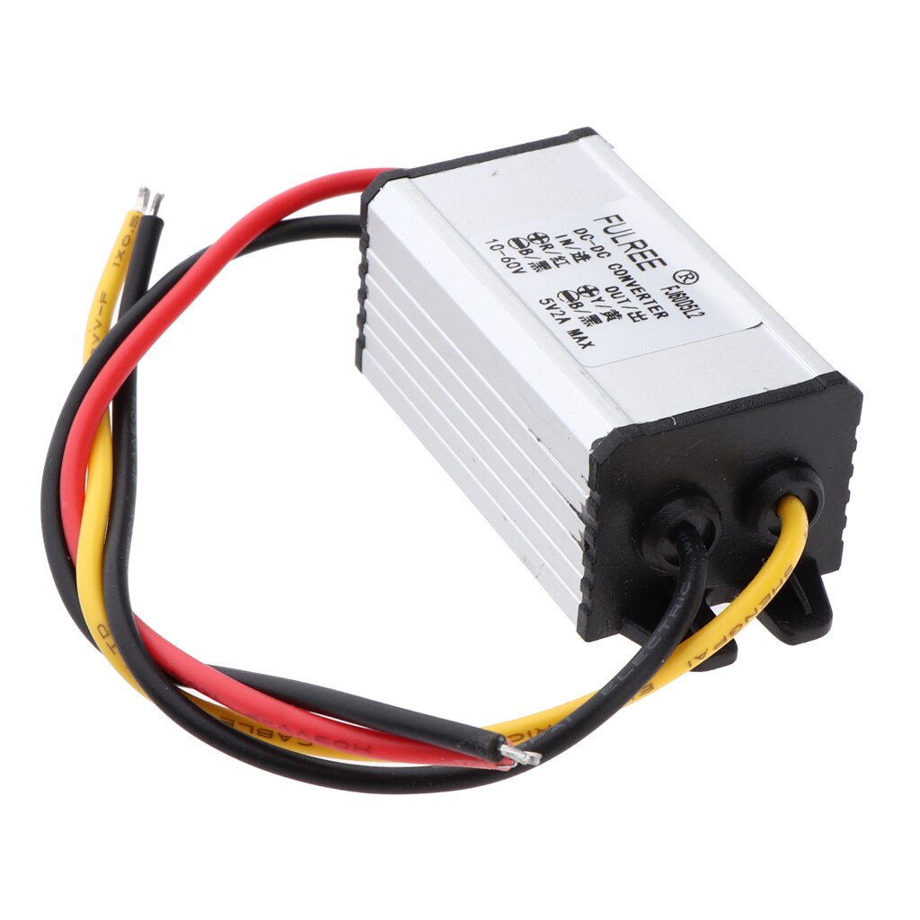 1Pack 10-60V to 5V 2A 10W Buck Voltage Converter Step-down Volt Regulator