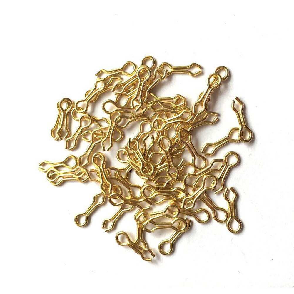 Bimoo-Ojales de latón para pescar, 50 Uds., para moldes de peso de plomo, anillo giratorio de latón, plomo a presión, Color dorado