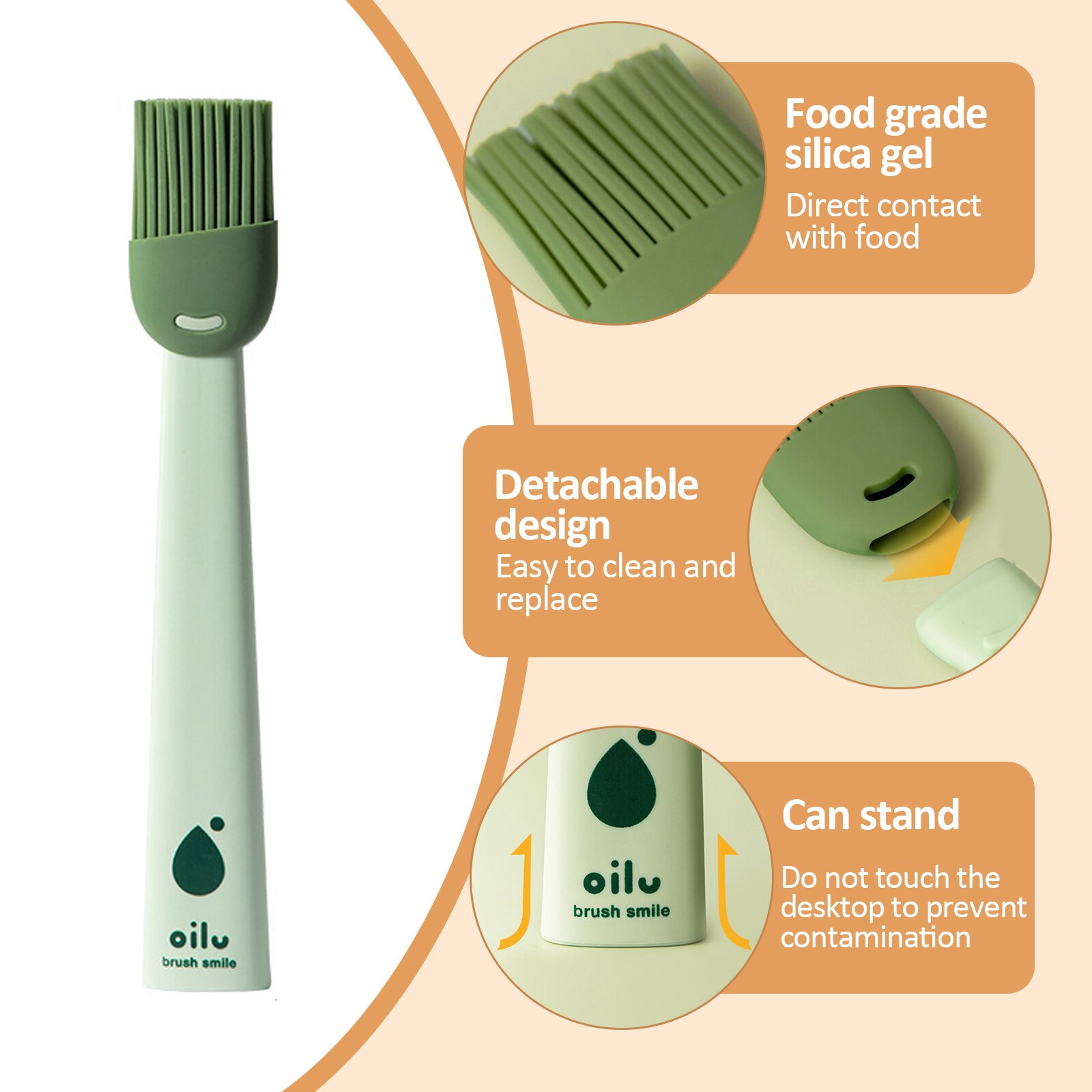 Food Grade Siliconen Olie Borstel Huishouden Hittebestendige Pannenkoeken Barbecue Pannenkoeken Pastry Brush Keuken Gereedschap