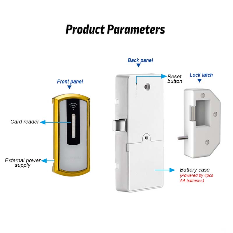 Fitness Gym Keyless 125kHz ID Card Cabinet Locker Lock