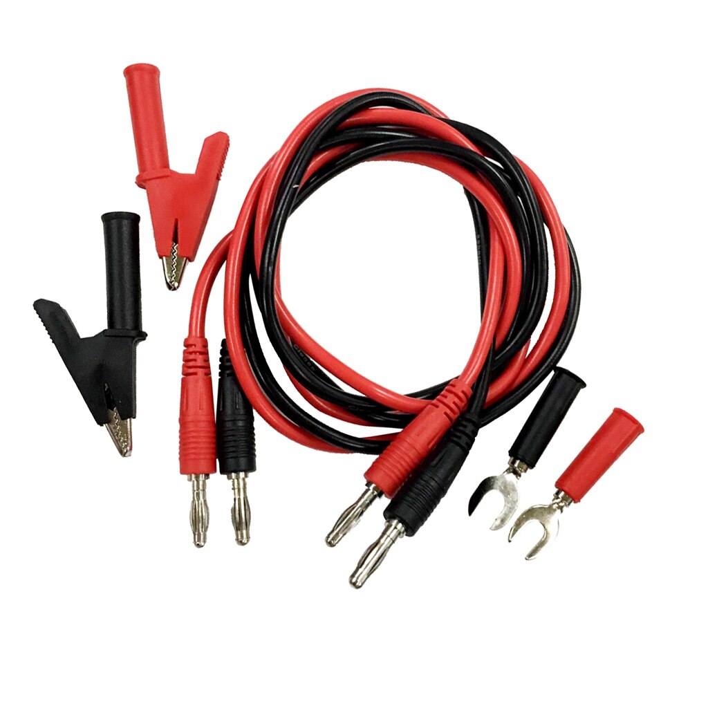Electronic Test Leads Kit, Digital Multimeter 4mm Banana Plug Test Leads with Alligator Clips & Spade Lugs