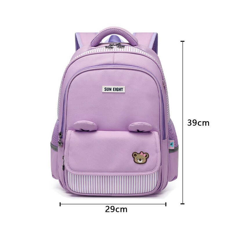 Zon Acht Kinderen Rugzak Kinderen Schooltassen Klasse 1-2 School Rugzak Voor Meisjes: Purple
