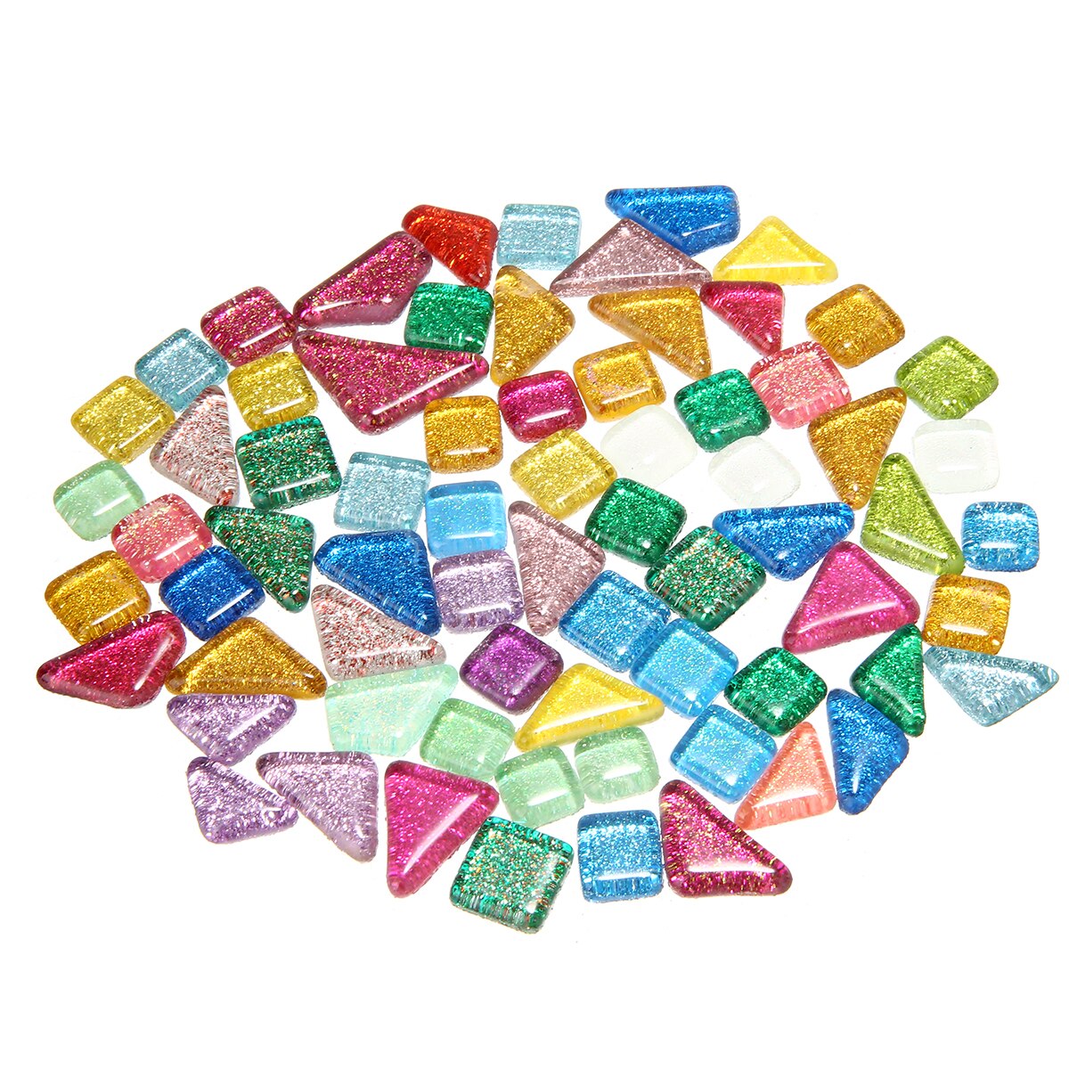 120g 70 st/set glitter glänsande glasmosaikplattor bulk för pyssel hantverk mosaik gör barn pussel konst hantverk färgglad sten