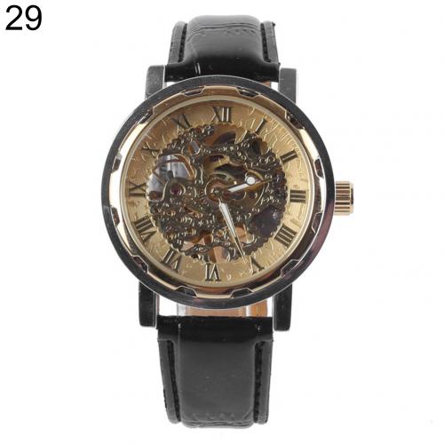 Skeleton Horloges Mechanische Automatische Horloge Mannen Sport Klok Casual Business Polshorloge Relojes Hombre: Golden