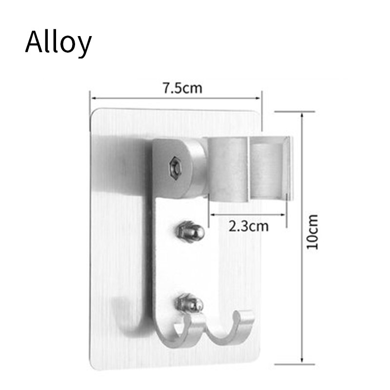 Punch-free shower bracket fixed frame base shower nozzle hanging seat rain shower head bathroom shower accessories: Alloy