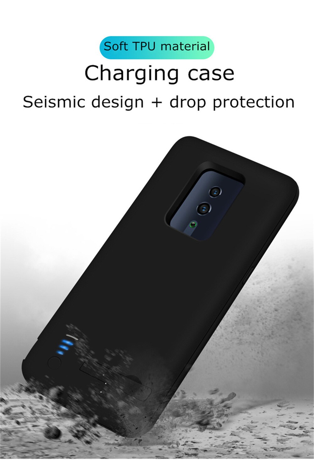 5000Mah Uitgebreid Telefoon Batterij Power Case Voor Oppo Reno10X Draagbare Power Bank Cover Backup Batterij Opladen Case