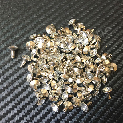 20 Pcs 7 Mm 8 Kleuren Rhinestone Klinknagels Jeans Tassen Schoenen Craft Decoratieve Spikes En Studs Nagels Accessoires Voor Diy lederen Decor: white