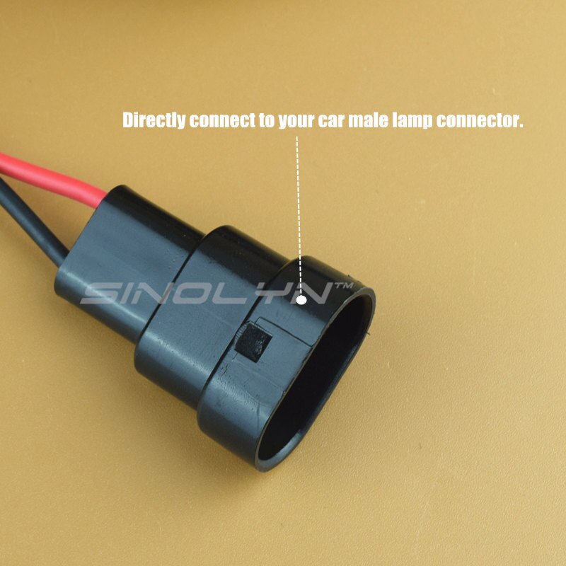 Sinolyn  h11 9005 9006 hid-relaiskabelboom xenon-lampenkabelbedrading voor autoverlichting accessoires retrofit 12v 35w/55w styling tuning