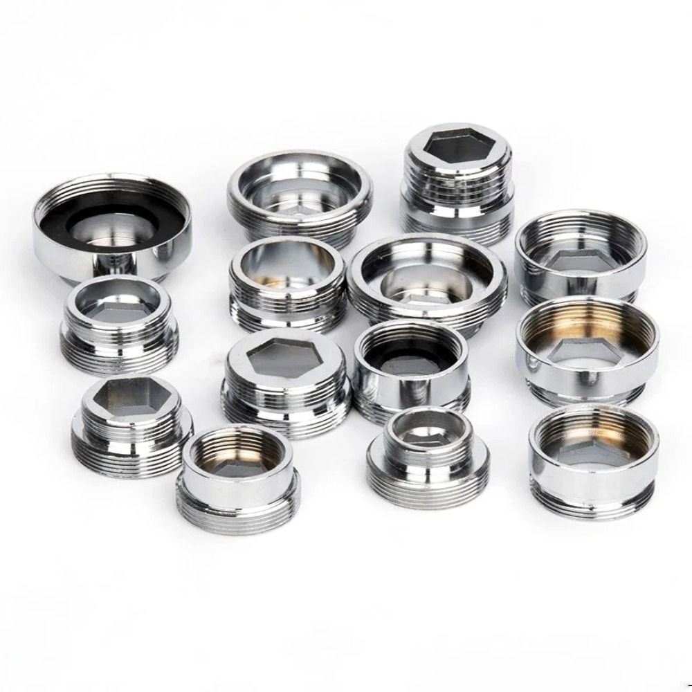 Ensemble d'adaptateurs de cuisine avec rondelle en métal, connecteur d'économie de robinet, aérateur, mâle femelle, accessoires HOAccessrespiration, 18mm, 20mm, 22mm, 24mm à 22mm