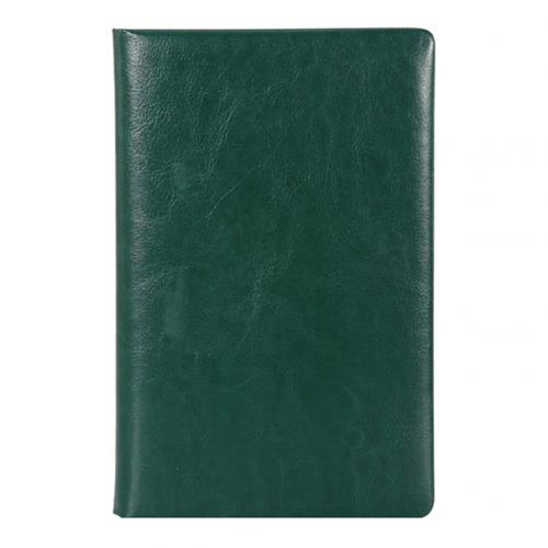 Faux Leather Portable Travel A5 Student Notebook Diary Notepad School Stationery: Dark Green