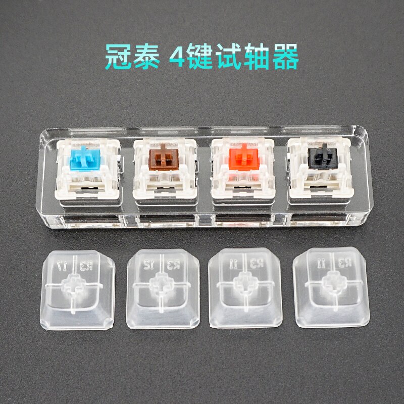 Switch Tester Cherry MX Kailh Gateron Greetech RGB BOX black red brown blue 4 6 8 9 12 Key Keycaps Mechanical Keyboard Switch: Greetech 4 Key