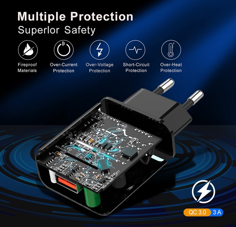 Dla Xiaomi POCO ładowarka Mi 11 Lite 5G 18W QC 3.0 USB szybka ładowarka dla Redmi uwaga 11 9 8 7 Pro Redmi 10 9A 6A typ C mikro kabel
