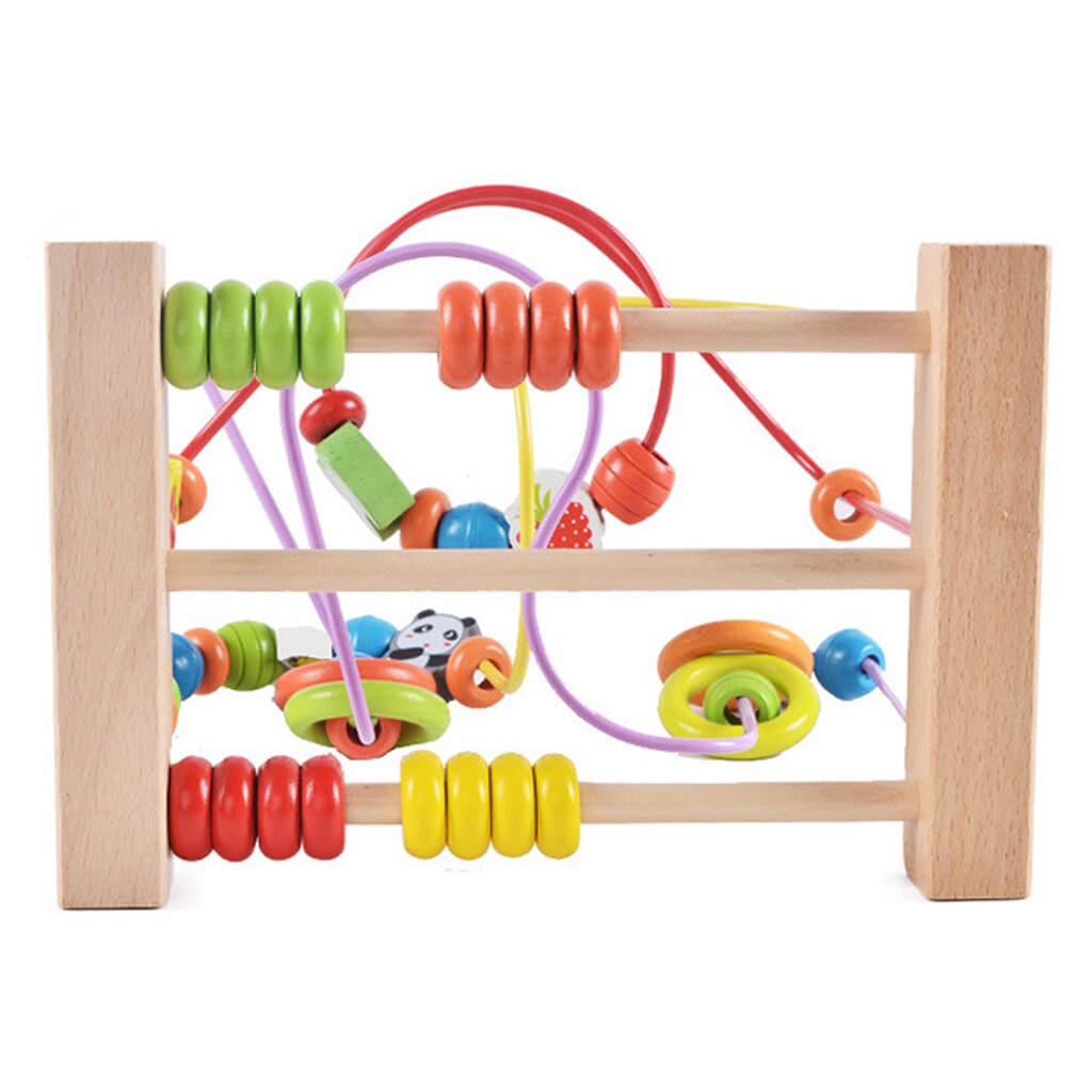 Wooden Educational Toy for Kids Toddler - Bead Maze Game Activity Center Fun