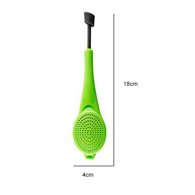 Te-infuser innebygd stempel sunn intens smak gjenbrukbar tepose plast te- og kaffesil måle virvle bratt rør og trykk