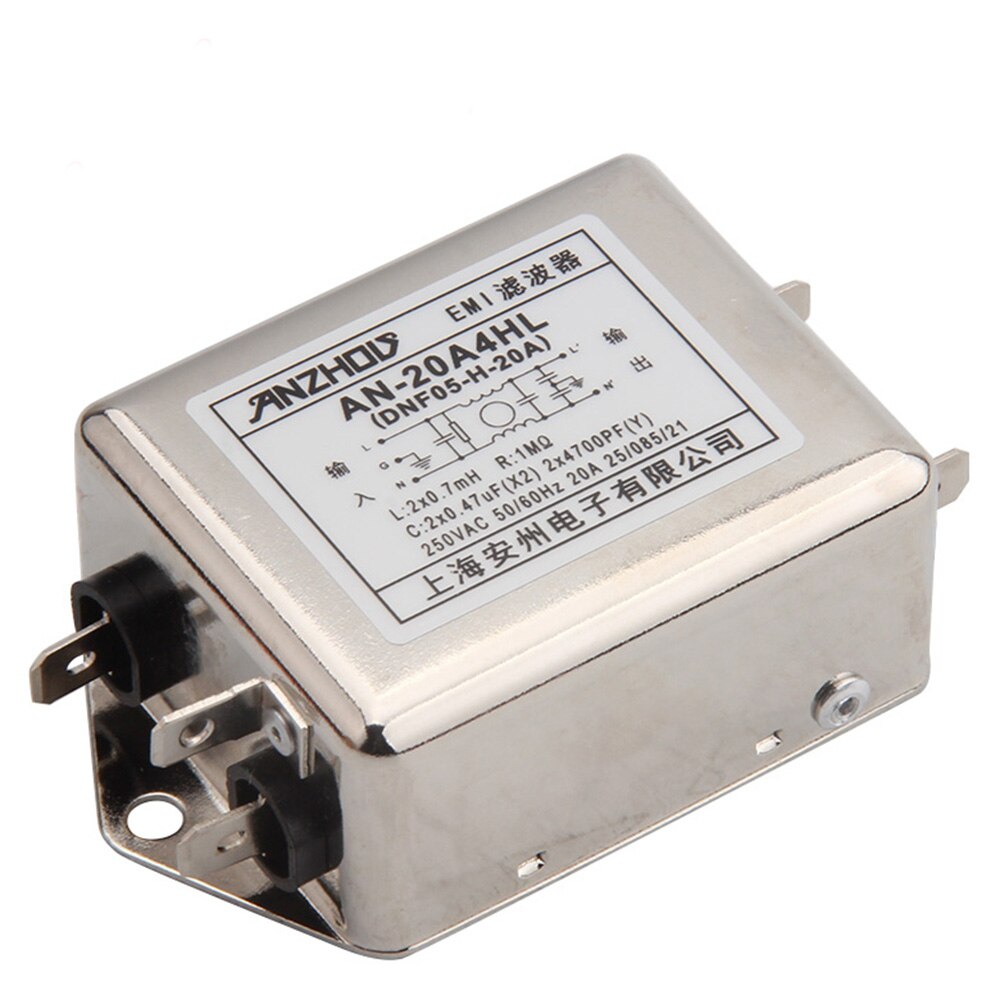 AN-20A4HL 20A 250V EMI AC power filter noise filter DNF05-H-3A/5A/6A/10A/15A/20A