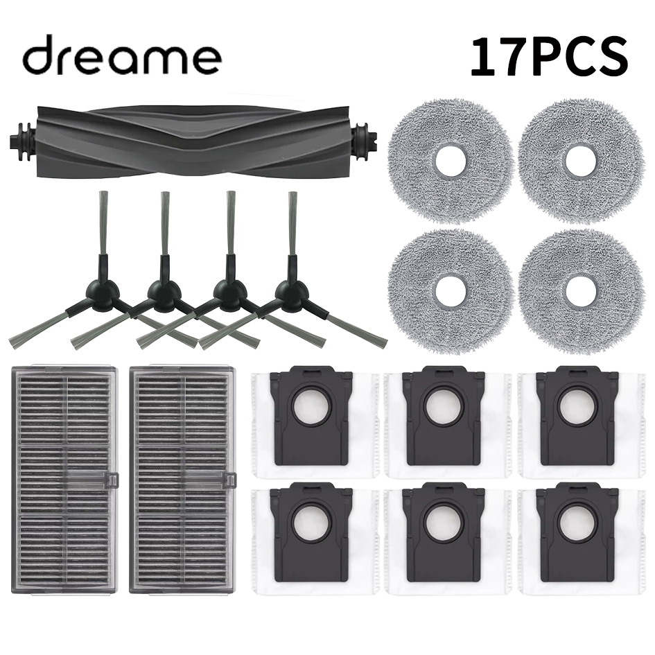 Dreame L10s Pro Ultra Heat / Dreame Bot X30 Ultra / X30 Pro / S10 Pro Ultra Parts Roller Side Brush Filter Mop Dust Bag Box: Navy Blue
