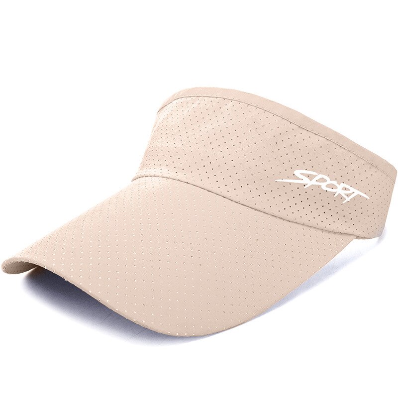 Cokk sommer solskærm hat kvinder kasketter sport hurtigtørrende solhat hat visir sport tom top solskærm visir til kvinder mænd strand solhat: Beige