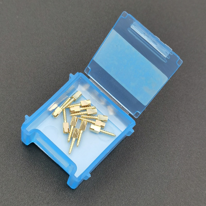 12 stücke Zahn Gold Überzogene Schraube Post S1 S2 S3 L1 L2 Edelstahl Zahn Schraube Beiträge M1 M2 M3 einzigen Paket Zahn Materialien
