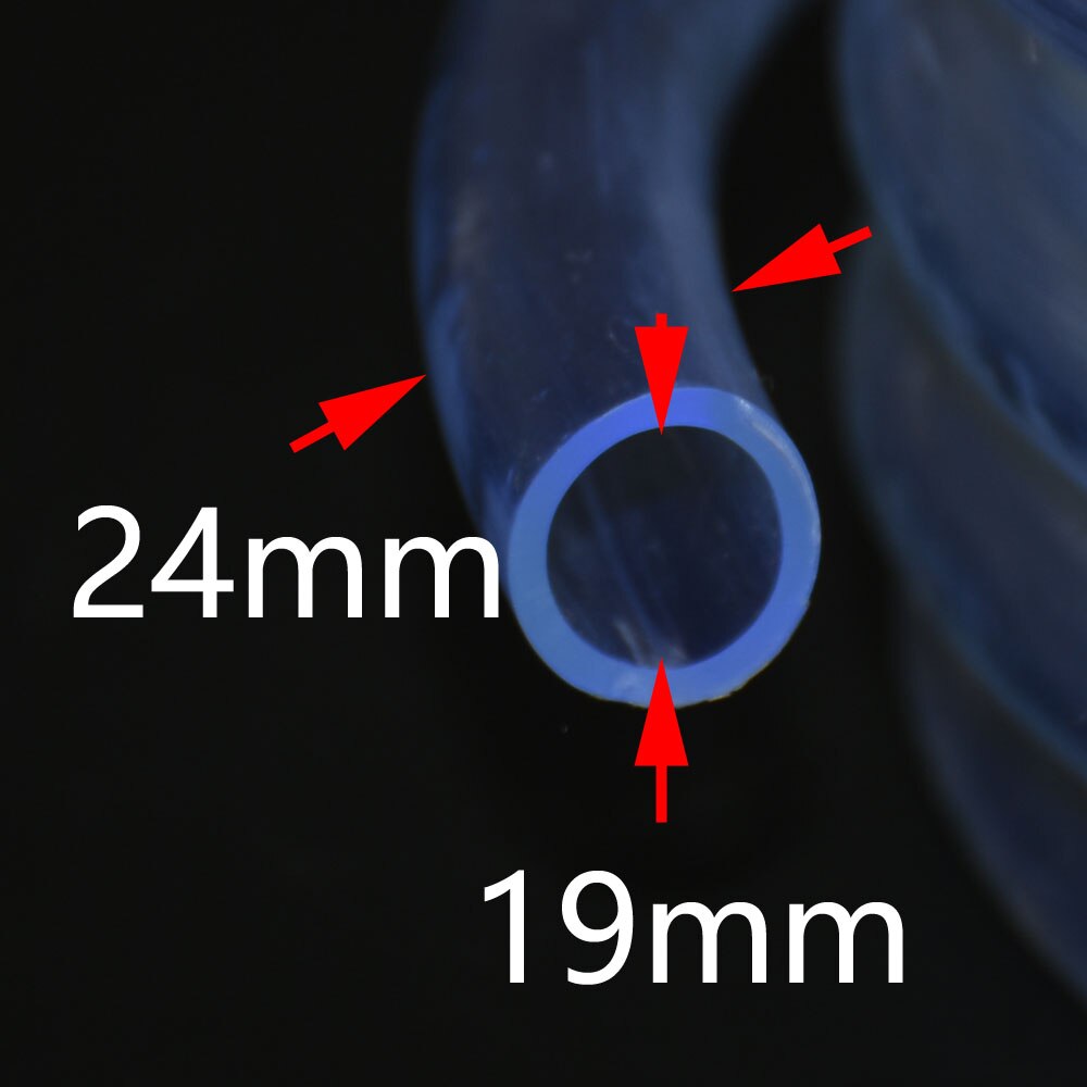 16mm 20mm 24mm Plastic Transparent Soft PVC Plumbing Hose Water Irrigate Garden Plant Car Wash Oil Tube 5M: 5M x 24MM hose