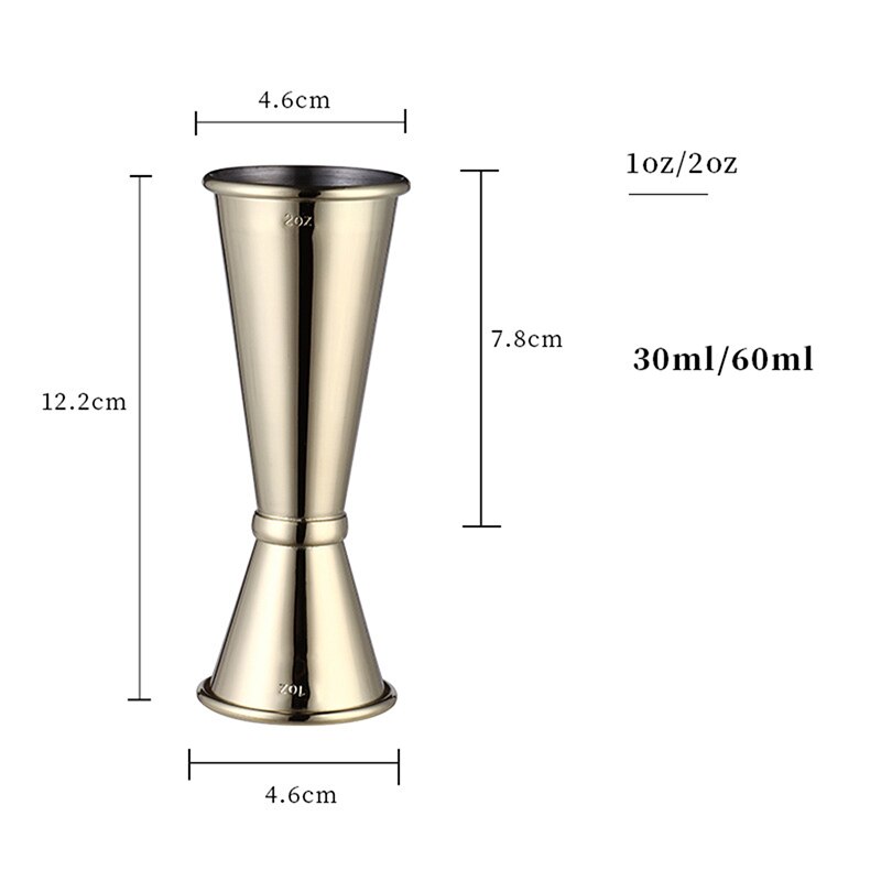 30/60Ml Double Head Cocktail Drank Rvs Maatbeker Barman Drink Mixer Keuken Bar Meten Containers