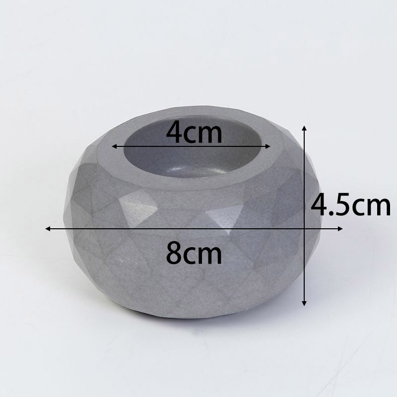 Fyrkantig rund betongljusstake silikonform hem bröllopsdekoration cement planter ljusstake formar: Violett