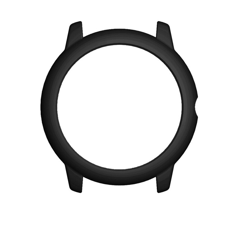 Bumper Shell Electroplate Watch Case Cover Frame Screen Protector Watch Cover Bumper Shell For Xiaomi Haylou-solar LS05: black