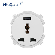 Wallpad usb multifunktion 13a vægstik funktionstast kun elektrisk væg stikkontakt stikkontakter 5v 2100ma