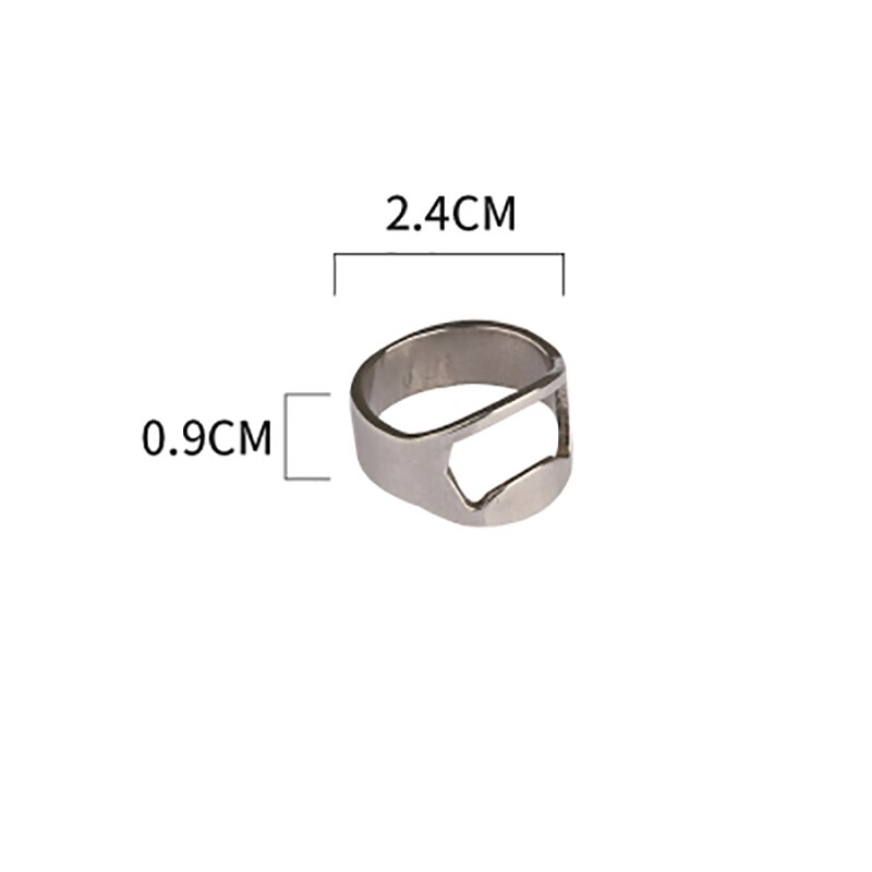 Edelstahl Kreative Bahre Öffner Finger Ring Ring-bilden Bahre Flasche Öffner Vielseitig Küche Bar Werkzeuge Durchmesser 22mm: Silber-