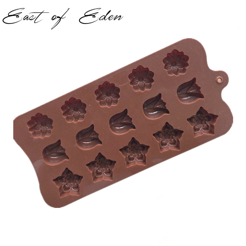 Oosten van Eden Liefde Tulp Chocolade Mould Silicone Jelly Pudding Handgemaakte Zeep Mould Cartoon DIY Bakvorm