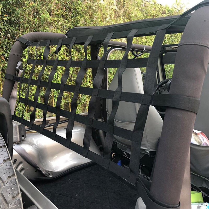 FOR JEEP WRANGLER JL JK TJ YJ CARGO NET BACK WINDOW, EXTRA STORAGE, ROOF NET HAMMOCK