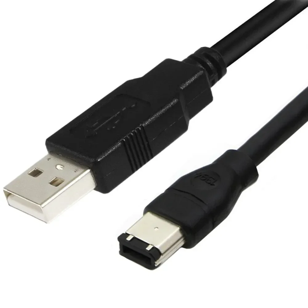 Firewire-Stecker IEEE 1394 Firewire 6-poliger Stecker auf USB 2.0-Stecker, Adapter-Konverterkabel, Laptops-Kabel, 1,2 m, 3 m