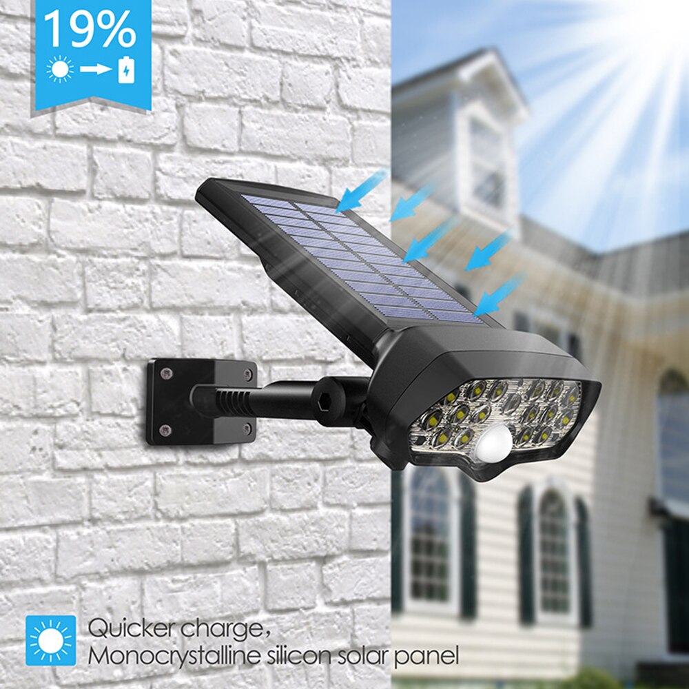 LED Solar Light PIR Motion Sensor Solar Lamp Waterproof Solar Powered Spotlights Wall Lamp For Outdoor Garden Decoration Lamp