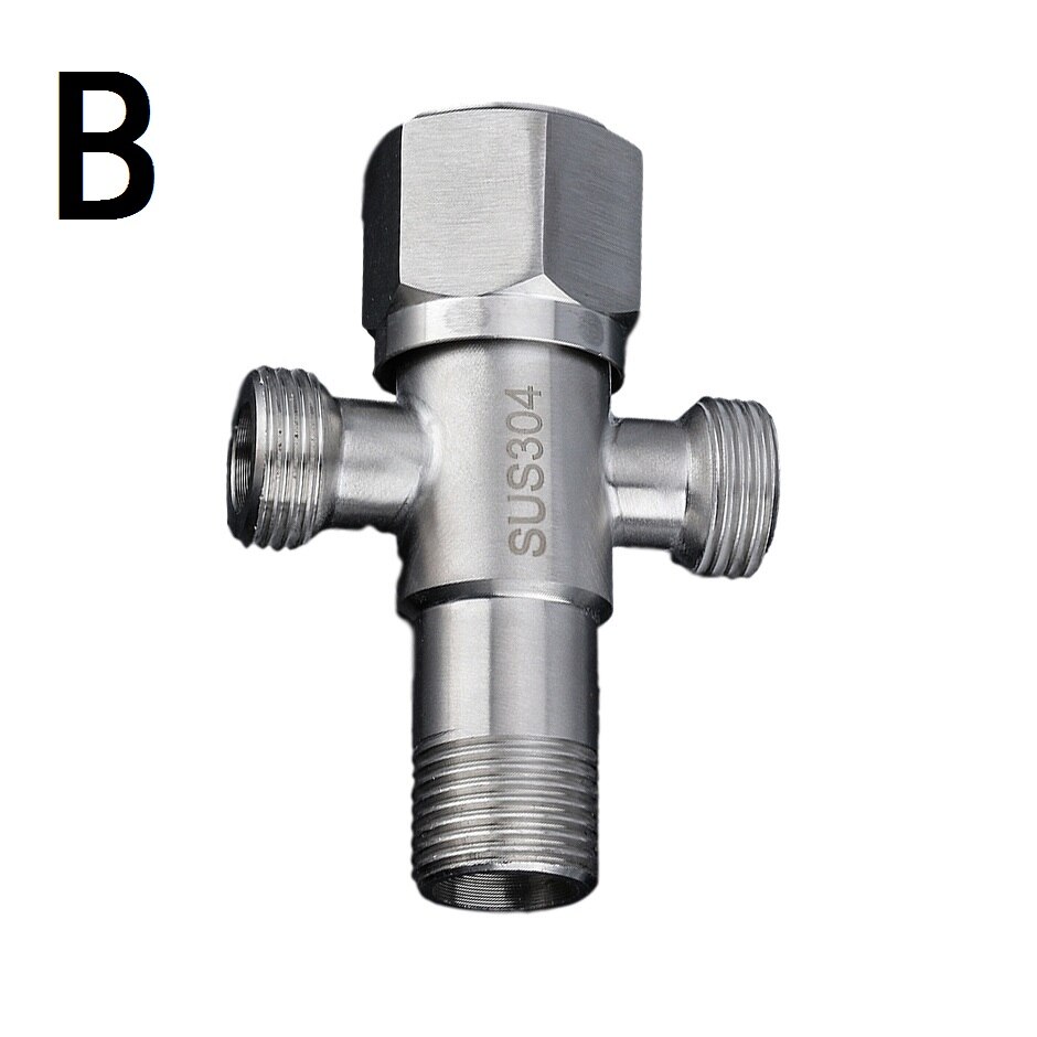304 angle valve toilet copper valve kitchen sink tap triangle valve and cold angle valve toilet valve water heater: B