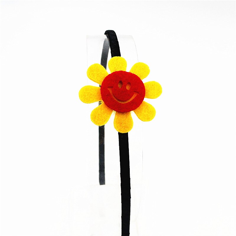 Diadema de girasoles para niña, diademas bonitas para niña, cinta para cabeza para el sol, accesorios para el cabello, aro de pelo de flores para niña: yellow smile