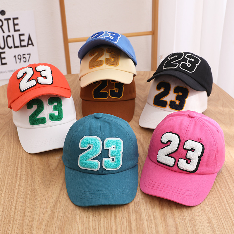 Lente Zomer Kinderen Baseball Cap 23 Nummer Baby Zonnehoed Outdoor Verstelbare Kids Snapback Piekte Caps 3-8 Jaar